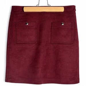 LOFT Rich Burgundy Mini Skirt